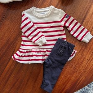 Striped Sweater And Leggings Set